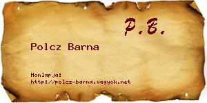 Polcz Barna névjegykártya